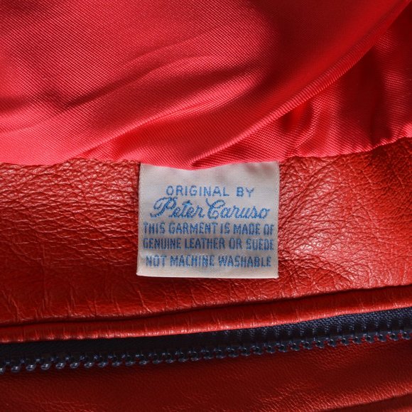 🇺🇸Vintage 70s Caruso 16 Moto Racer Leather - Picture 4 of 6